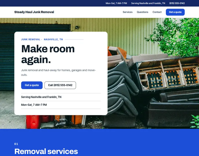 The Atlas design on a made-up business