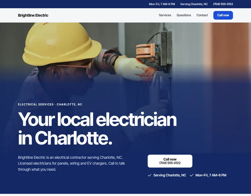 The Keystone design on a made-up business