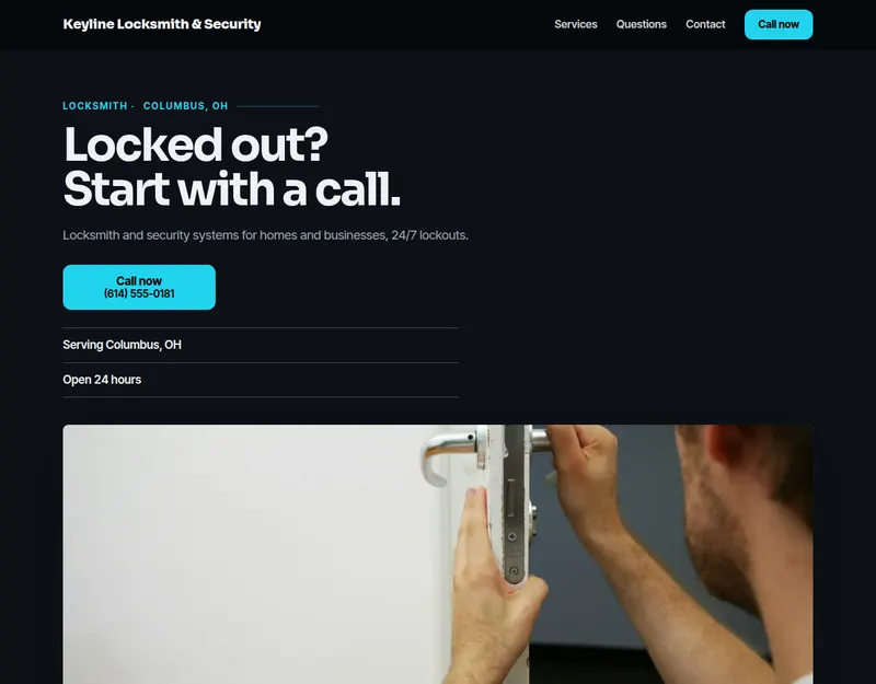 The Signal design on a made-up business