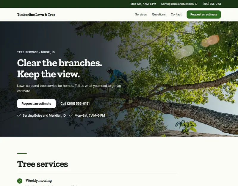 The Summit design on a made-up business